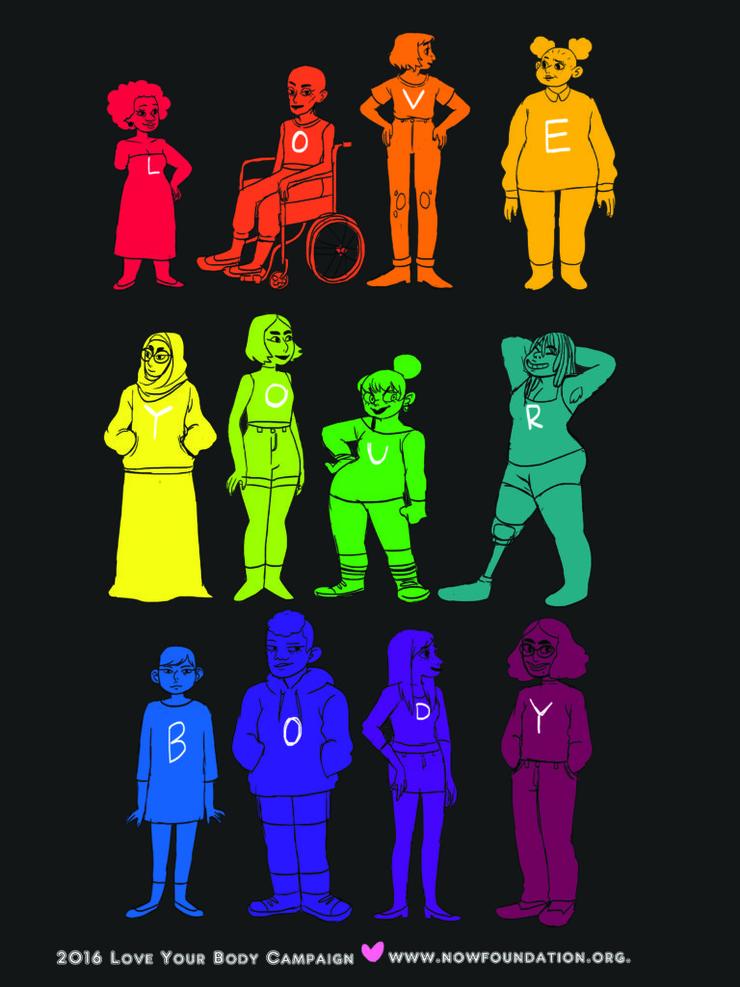 Multiple Body Types in Rainbow of Colors