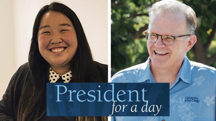Tiffany Zhang and President Harris
