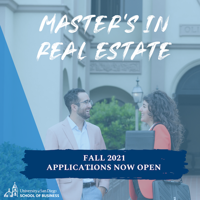 Master's in Real Estate Fall 2021 Applications Now Open