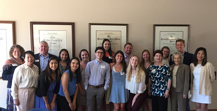 Members of the 2018-2019 USD Chapter of Mortar Board announced the winners of four scholarship awards during a Mortar Board special event program on April 14.