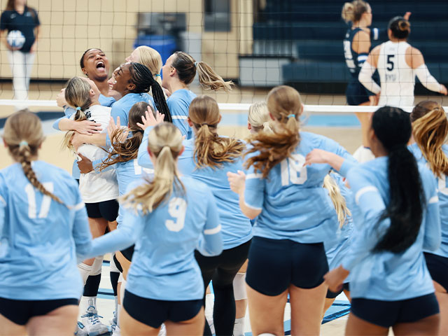 usd volleyball celebration