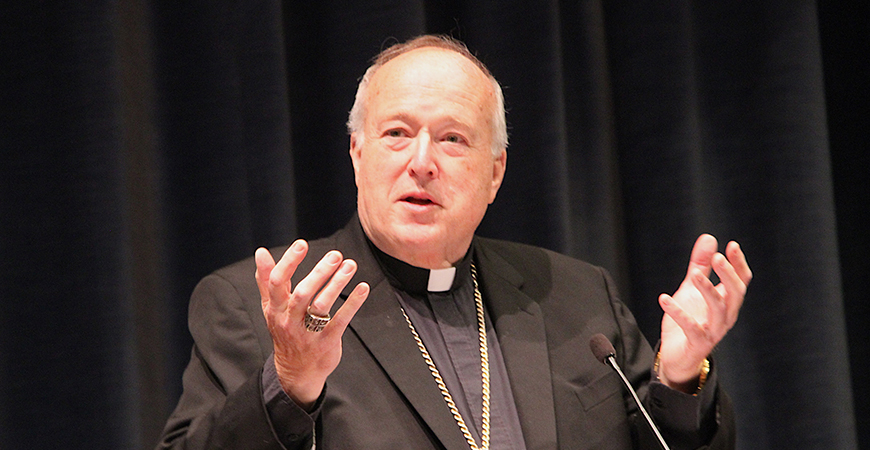 San Diego Bishop Robert W. McElroy speaks Feb. 6, 2020