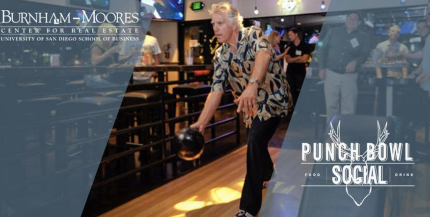 Image of bowling lane at bowling alley