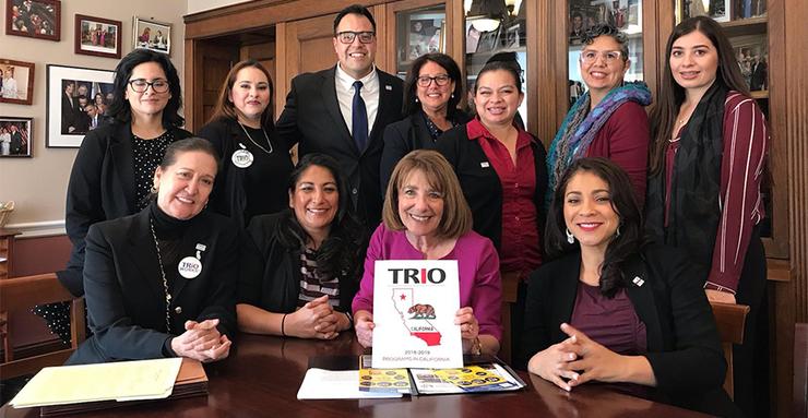 USD McNair Scholars Director Ramiro Frausto, top row, third from left, recently went to Washington D.C. and met with local Congress representatives such as Susan Davis to share McNair success stories.
