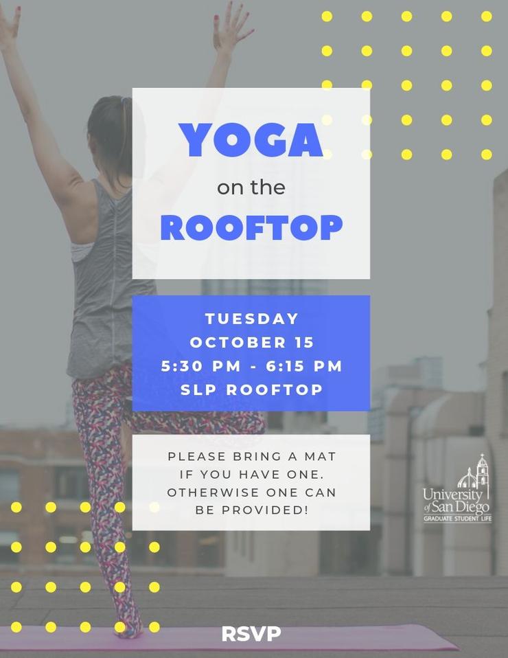 Yoga on the Rooftop on Oct 15 at 5:30pm at SLP Rooftop