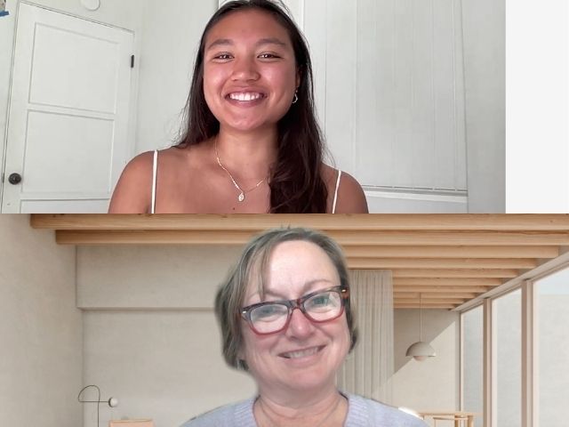 Gigi and Michaella on Zoom