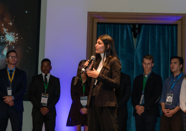 Student pitches at the Fowler Business Concept Challenge 
