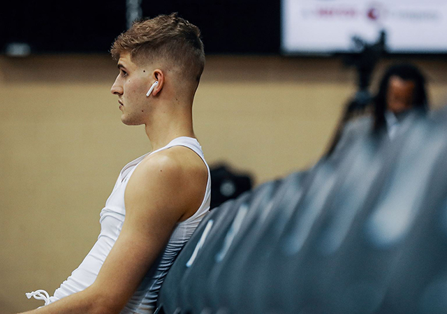 USD men's basketball player Joey Calcaterra and his teammates are focused on having a better 2020-21 season.