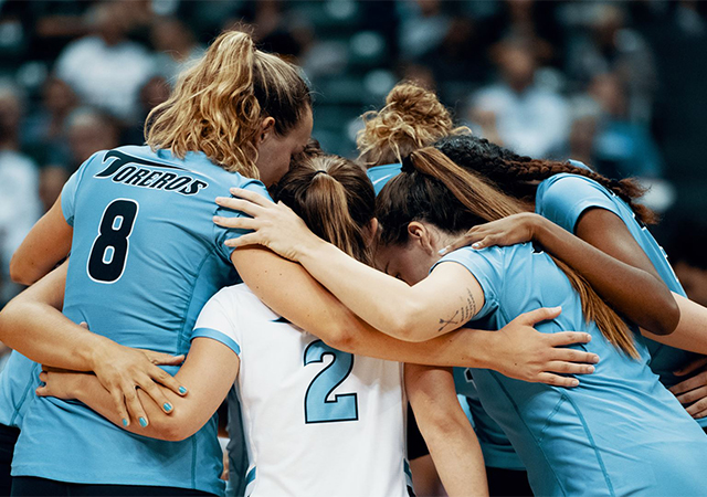 Senior middle blocker Megan Jacobsen leads the women's volleyball team into the NCAA Tournament this week in Hawaii. The opening match is Friday against Washington State.
