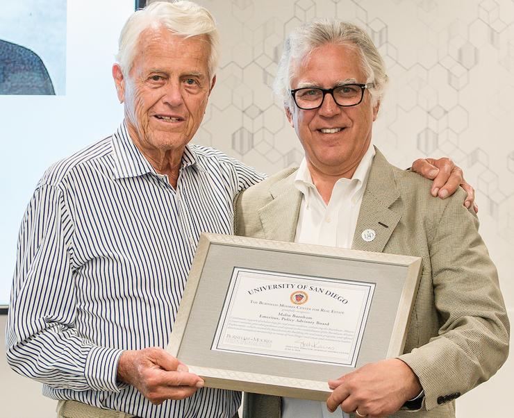 Photo of Mark Riedy, PhD, Dan Mulvihill and Stath Karras at the June 4, 2019 Emeritus PAB Meeting