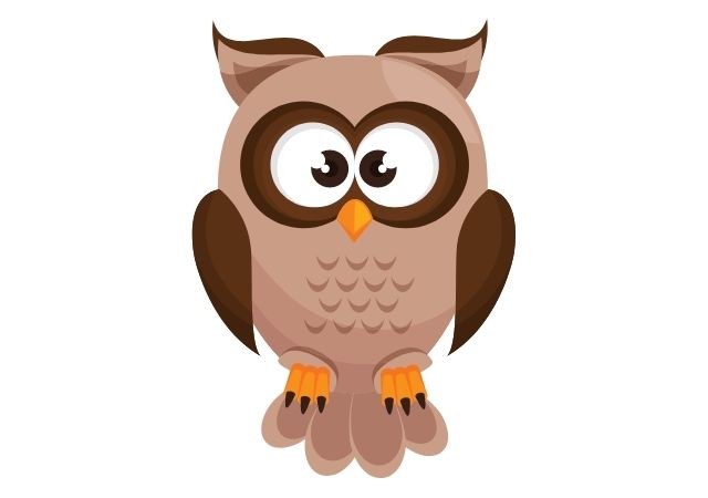 graphic of brown cartoon owl