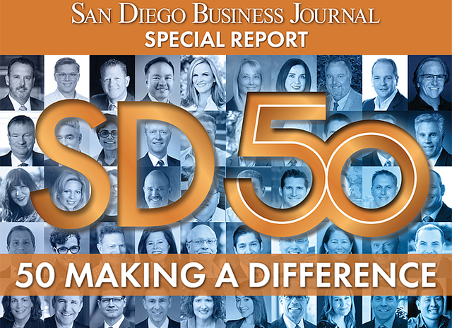 USD President James T. Harris and seven USD alumni recognized by SD Business Journal's "SD 50 Making a Difference" during COVID-19