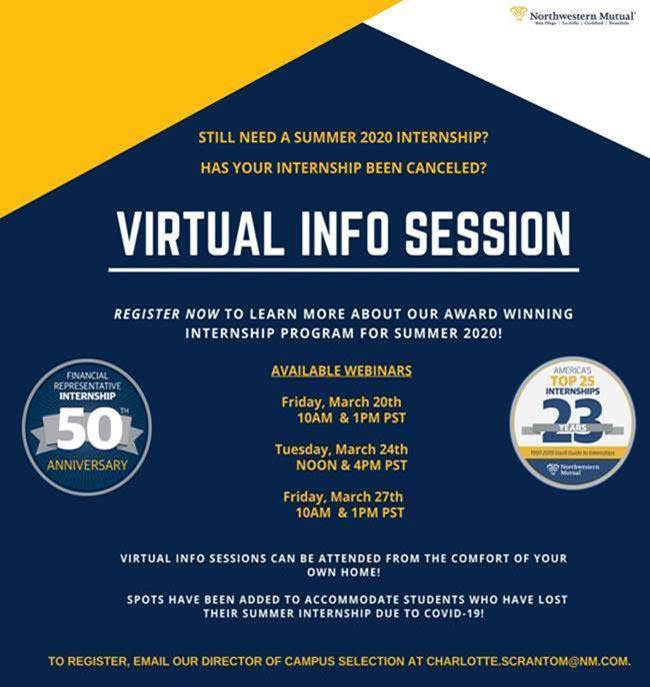 Event Details External Event Northwestern Mutual Virtual Info Session Career Development Center University Of San Diego