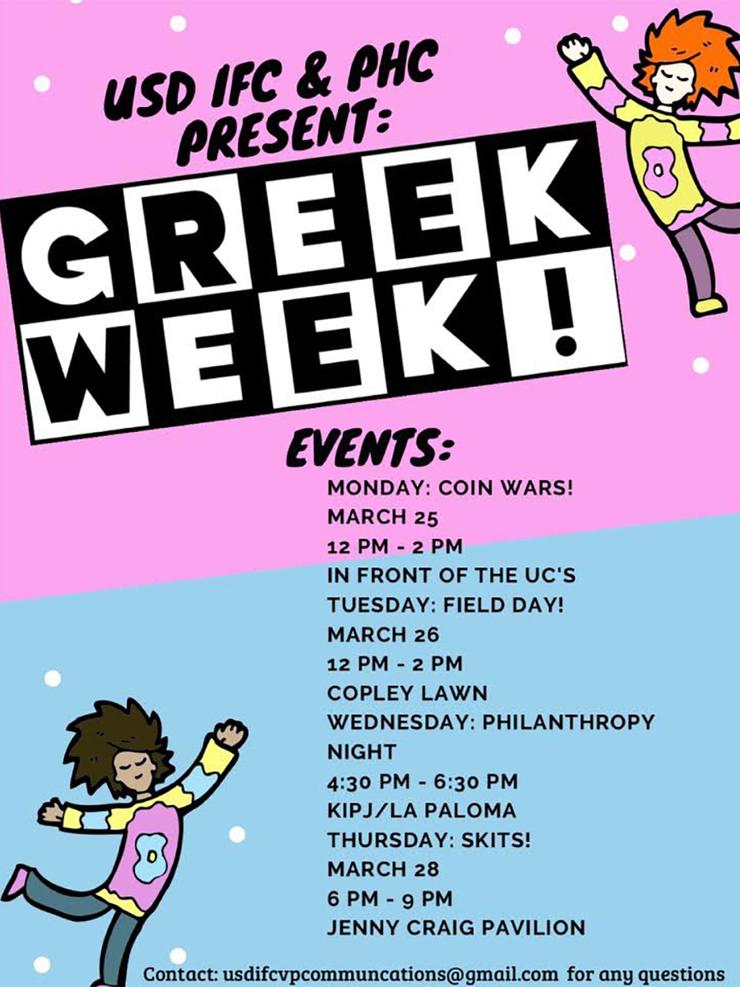Greek Week 2019 events