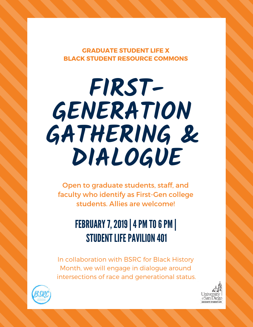 Flyer for First-Generation Gathering & Dialogue