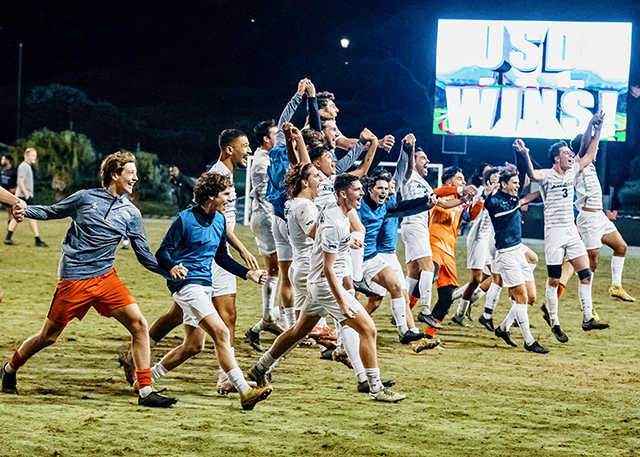 Men's Soccer celebrates
