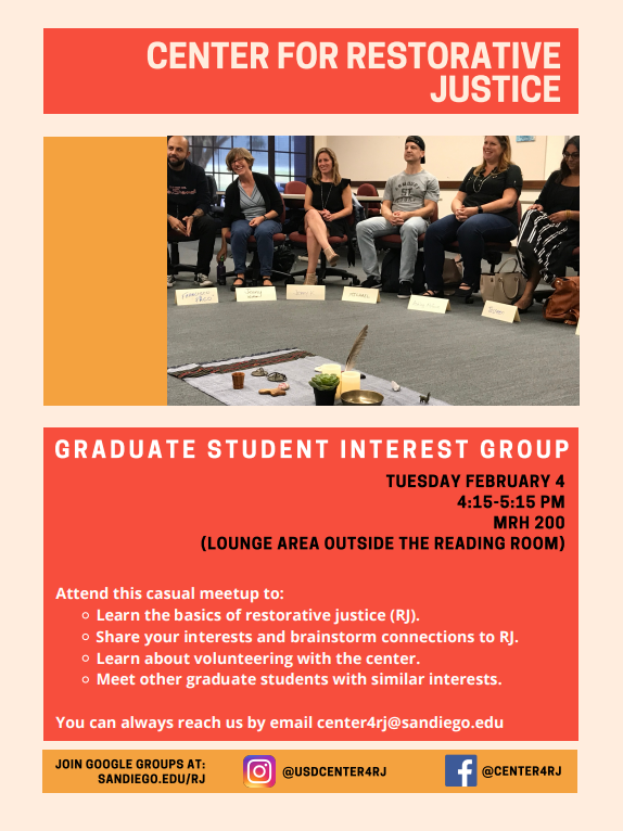 Flyer for the Graduate Student Interest Group