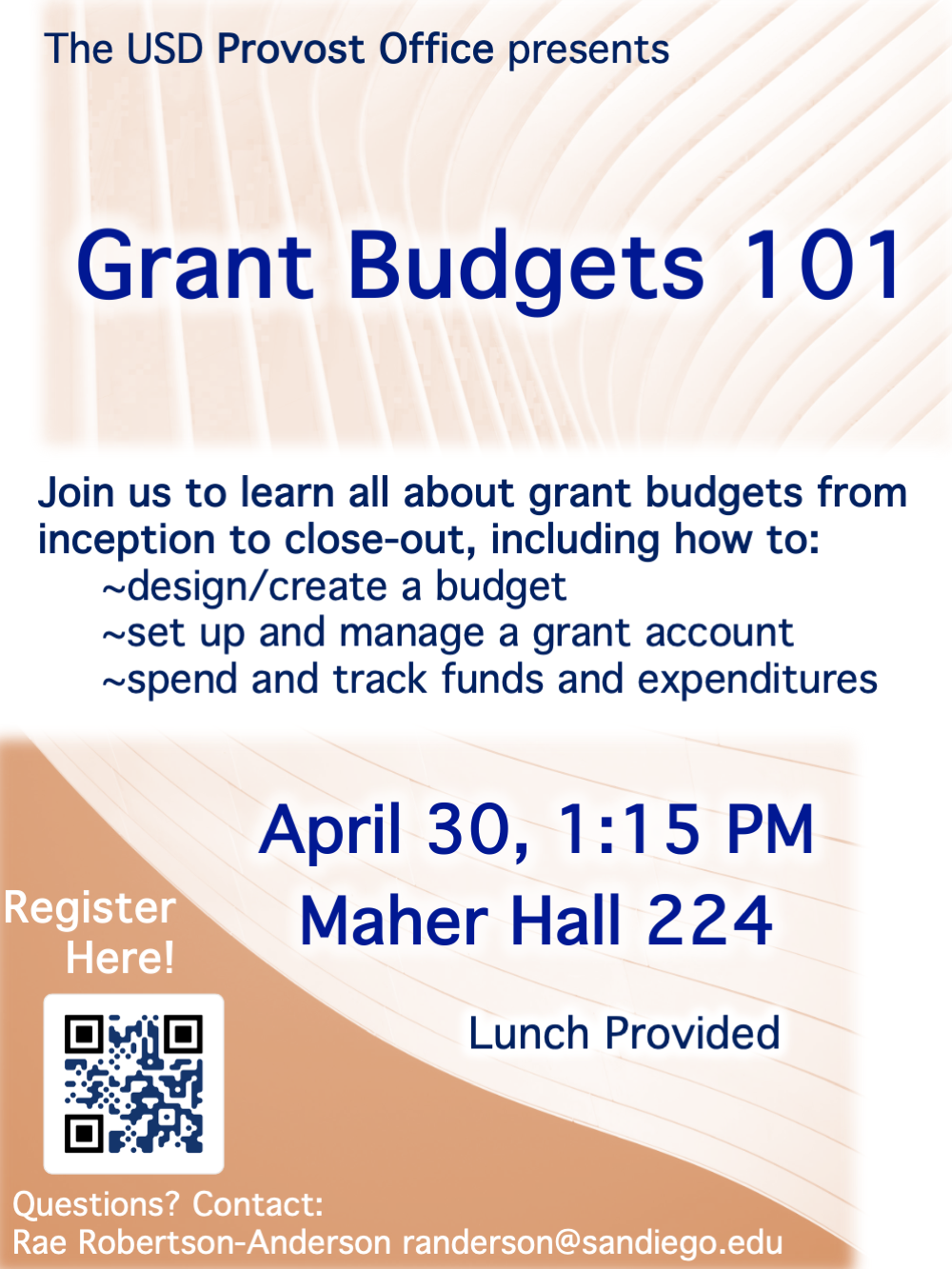 Campus Event - Grant Budgets 101 – USD News Center University of 