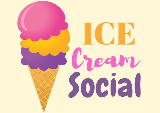 Illustrated ice cream cone