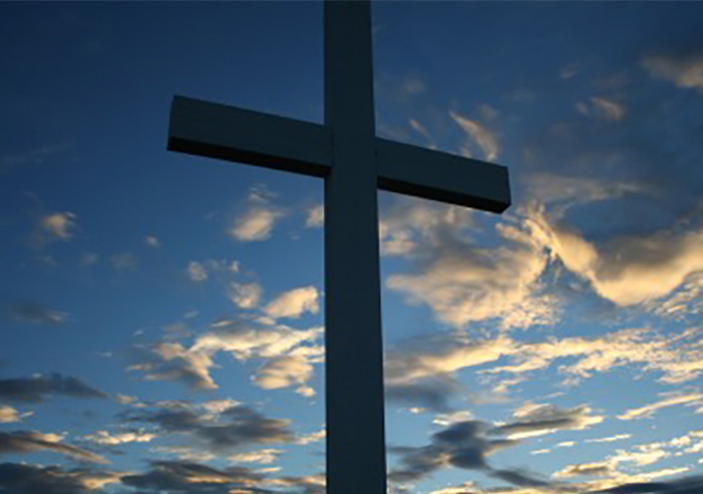 Cross at sunrise
