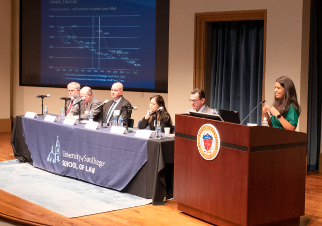 The Industry Leaders panel at the 10th annual USD patent law conference