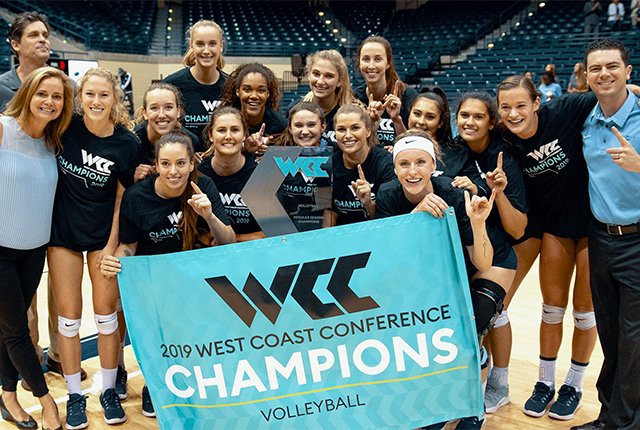 The USD Volleyball team clinched a share of the WCC title and can win it outright on Tuesday.