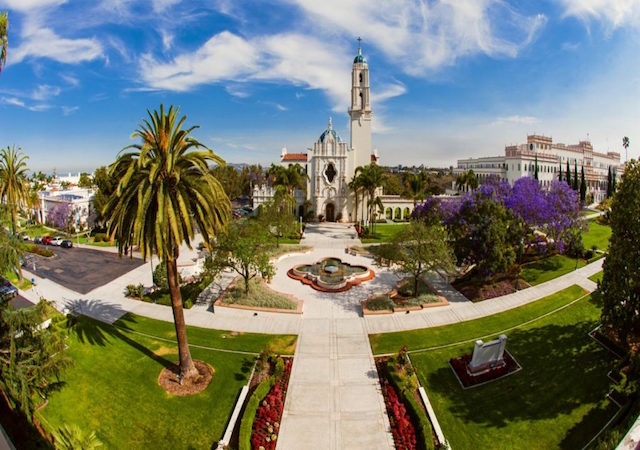 Panoramic image of the Immaculata and Colachis Plaza