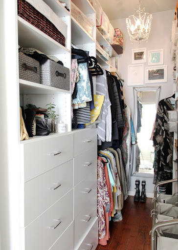 small organized closet