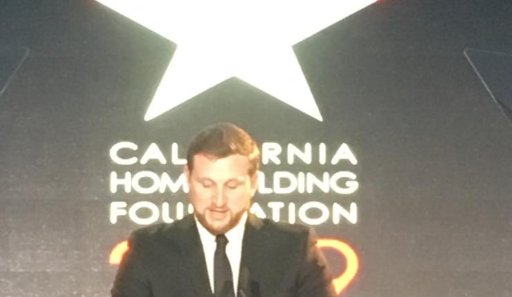 Shane Isdaner '20 MSRE at the California Homebuilding Foundation Scholarship Recipient