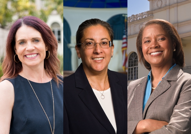 Professors Miranda Fleischer, Jean Ramirez and Mary Jo Wiggins