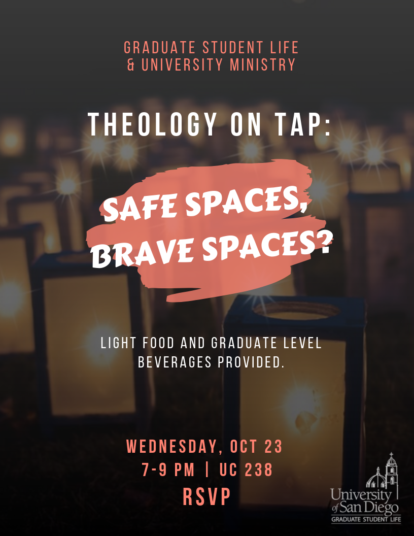 GSL and UM Theology on Tap, Oct 23 from 7-9pm in UC 238