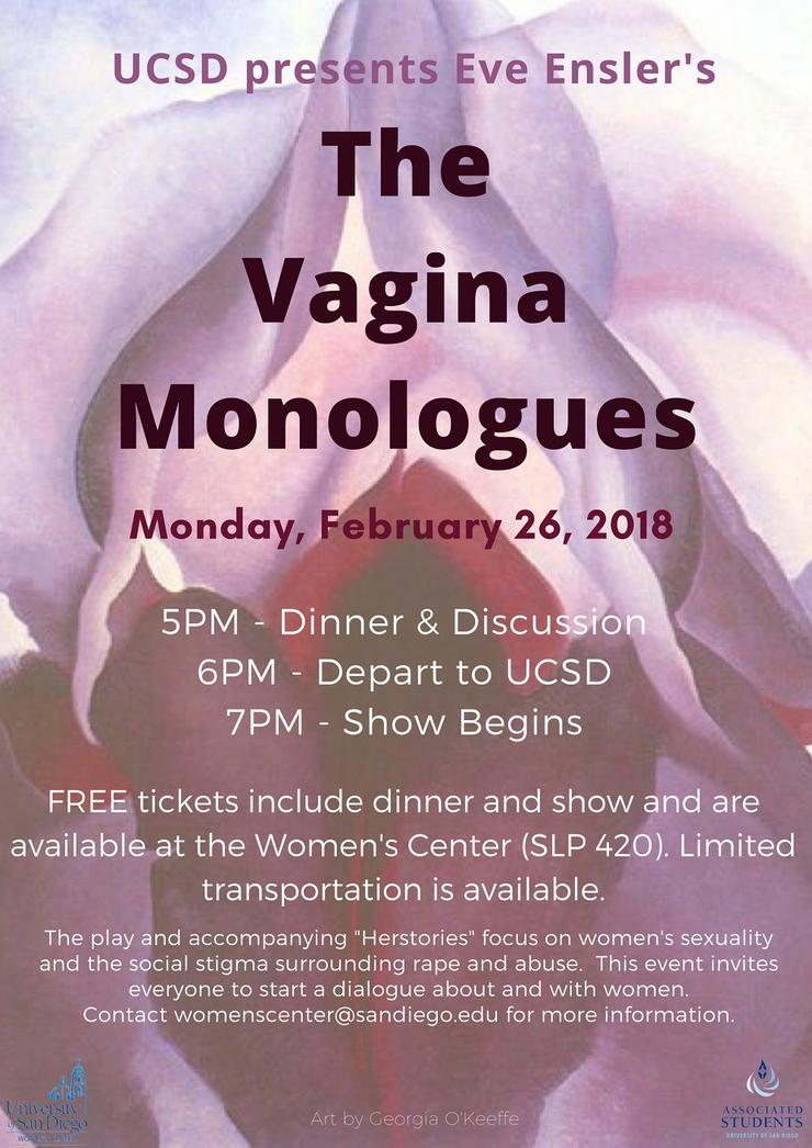 Join us at The Vagina Monologues, as presented by UCSD!