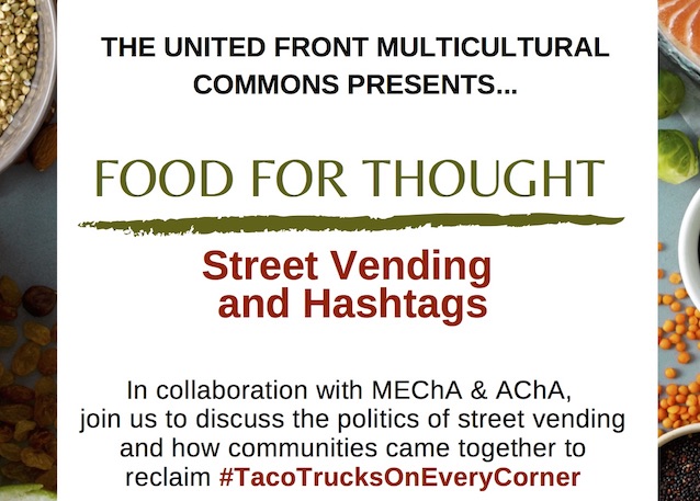 MECHA flyer for the Food for Thought event