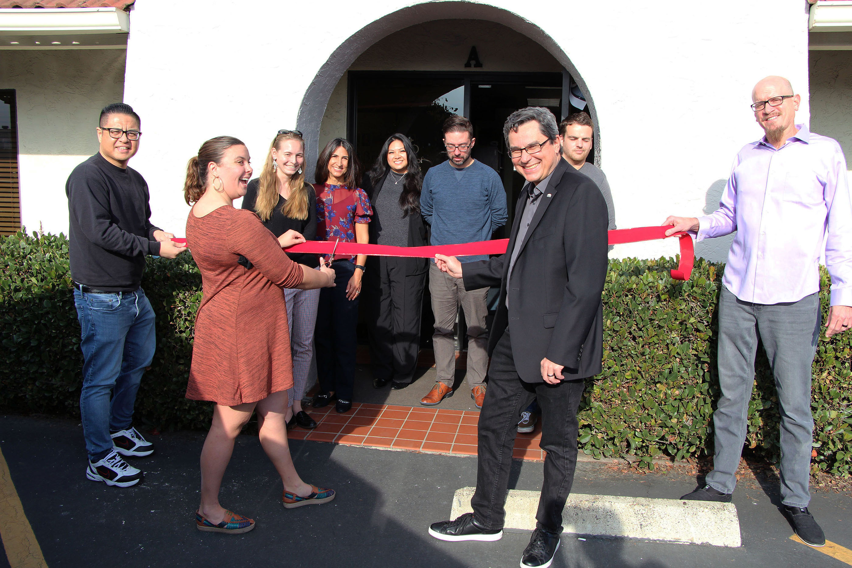 Durango building ribbon cutting with Brink consultants and staff