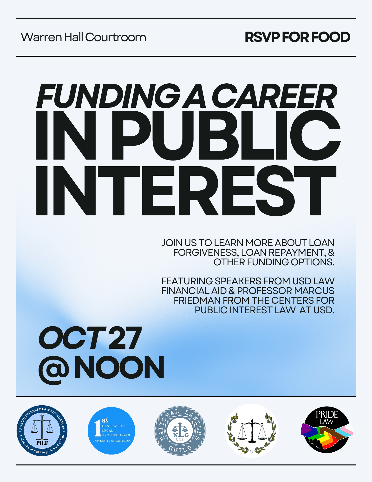 Funding a Career in Public Interest flyer