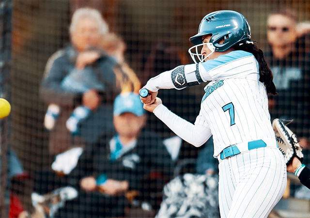 Softball's Sara Silveyra in action