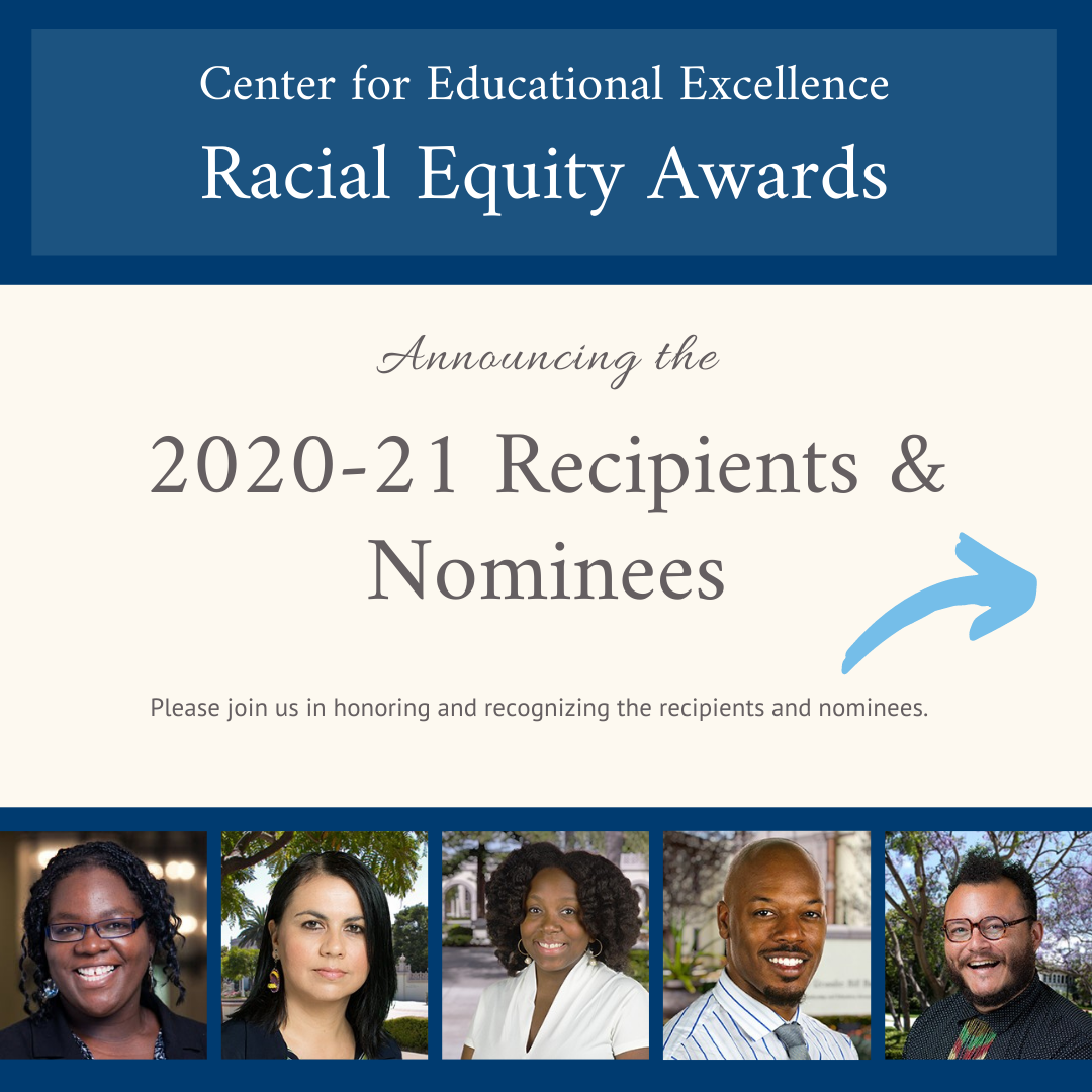 image of the 5 recipients with text that reads "2020-21 recipients & nominees"