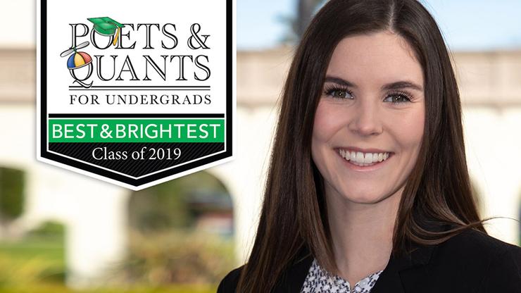 Evie Blackburn '19, USD student featured among the Poets & Quants 'Best and Brightest' List