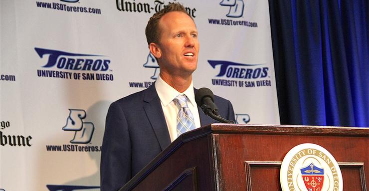 Former PGA Tour golfer Chris Riley was introduced as the USD men's golf team's new head coach. Riley, 43, played on the PGA Tour for 13 seasons. He was a four-time All-American golfer at UNLV.