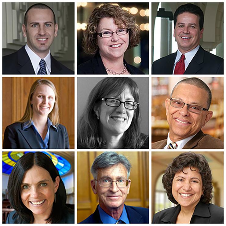 Nine USD faculty members were feted at the annual Faculty and Administrators Fall Convocation. on Sept. 8, 2017.
