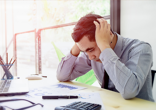 stressed man