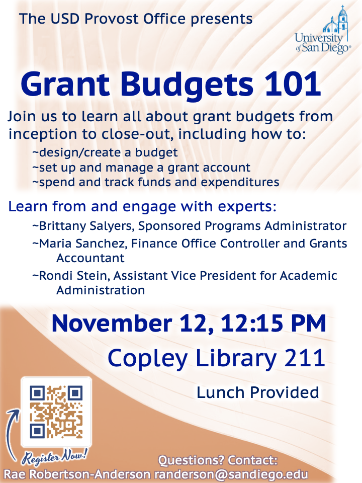 Campus Event - Grant Budgets 101 – USD News Center University of 