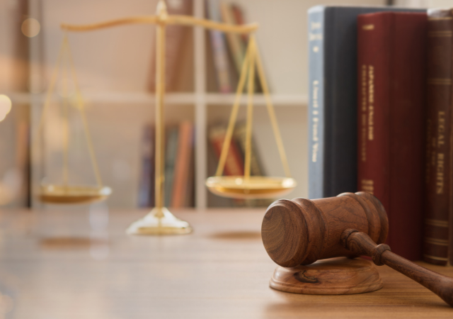 law books and gavel