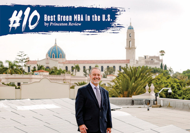 Announcement for USD No.10 Best Green MBA in the U.S.