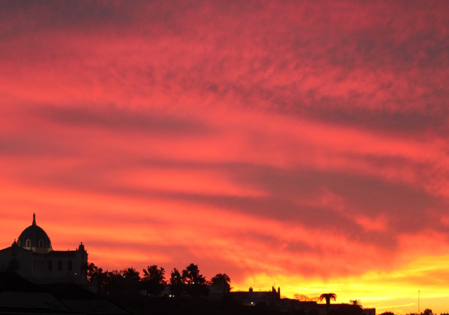USD Immaculata at sunset