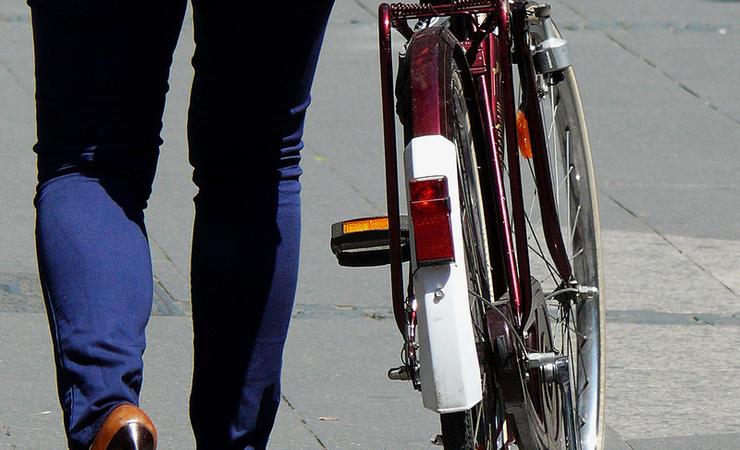 bike being pushed
