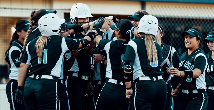 The USD softball team's regular season is at the halfway mark. This past weekend, a 5-1 showing in a tournament is a good sign of progress under new head coach Jessica Pistole.