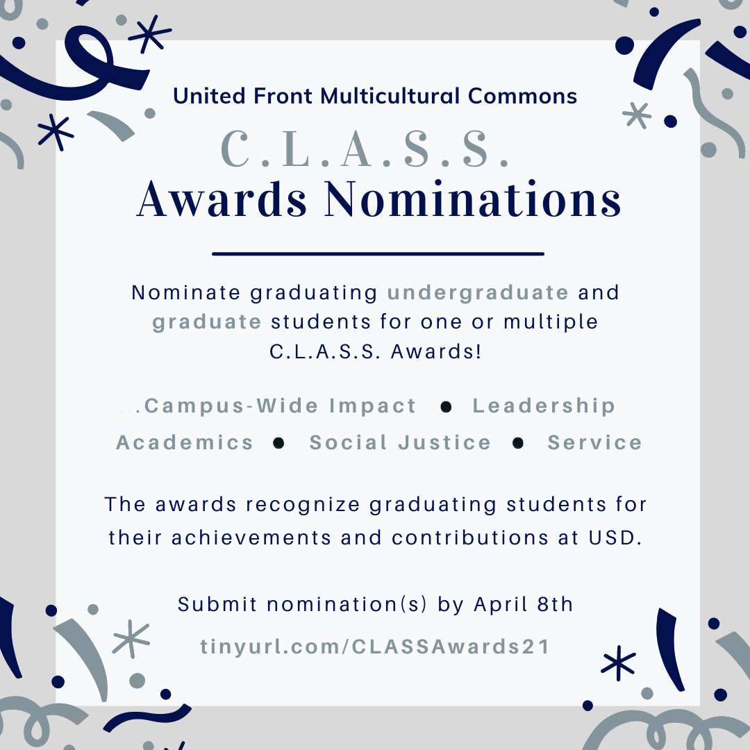  The UFMC is seeking nominations for the 2021 C.L.A.S.S. Awards. 