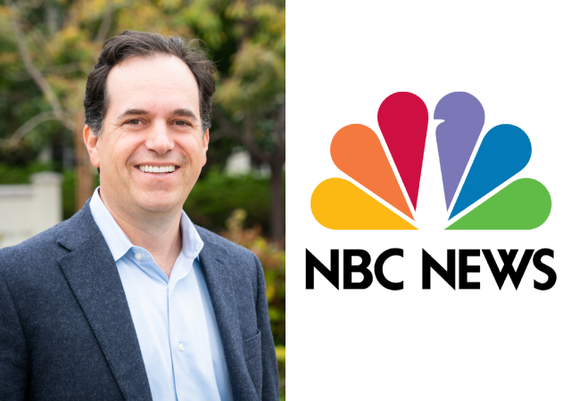 Professor Ted Sichelman (left) and the NBC News Logo (right)