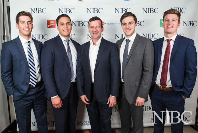 From left to right -- Sean Dedmond, Alex Hernandez, Darren Throop (CEO, Entertainment One), Peter Twomey, Barrett Thornton